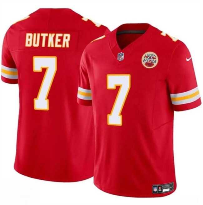 Men & Women & Youth Kansas City Chiefs #7 Harrison Butker Red 2024 F.U.S.E Vapor Untouchable Limited Stitched Jersey